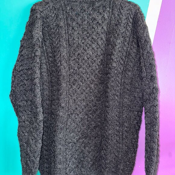 Grey Rue Saint-Patrick Wool Crew Neck Sweater, Size L - Picture 3 of 3